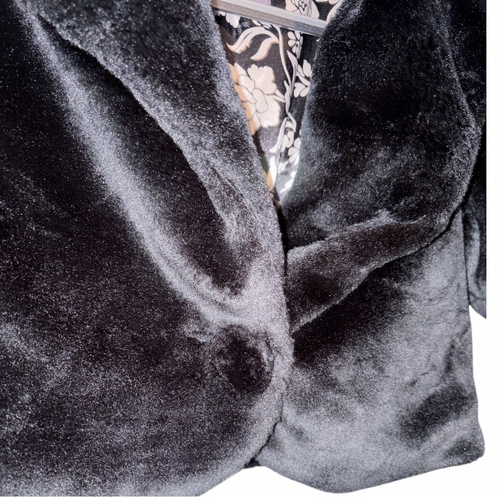 Vintage Elegant Women’s Black Sheared Faux Fur jacket Coats Size M - Picture 6 of 6
